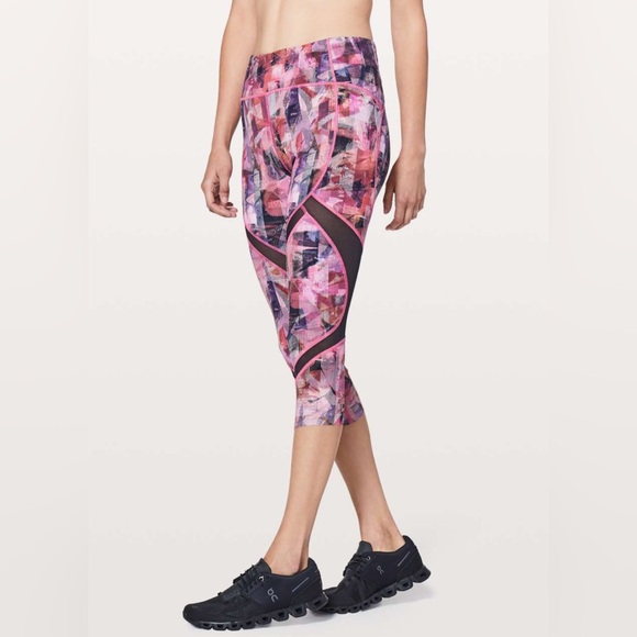 NWOT Lululemon On Pace Crop *21" Sun Dazed Multi Pink - Picture 4 of 9